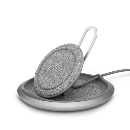 Bezprzewodowa ładowarka indukcyjna Moshi Lounge Q Wireless Charging Stand do iPhone i Android 15W (Nordic Gray)