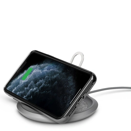 Bezprzewodowa ładowarka indukcyjna Moshi Lounge Q Wireless Charging Stand do iPhone i Android 15W (Nordic Gray)