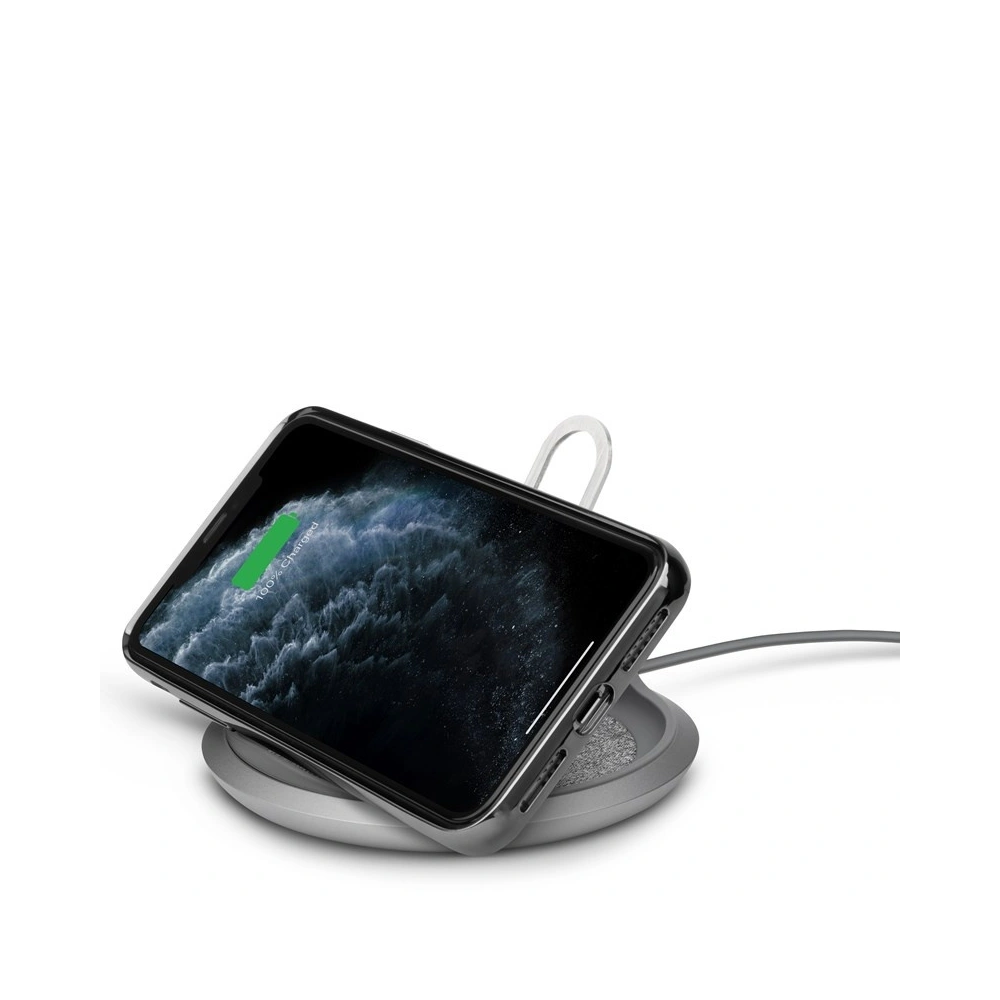 Hurtownia GSM - Bezprzewodowa ładowarka indukcyjna Moshi Lounge Q Wireless Charging Stand do iPhone i Android 15W (Nordic Gray) - MOSH089GRY - {ean13} - Hurt