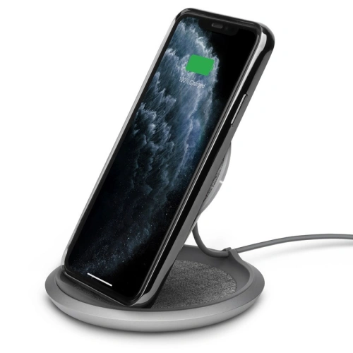 Bezprzewodowa ładowarka indukcyjna Moshi Lounge Q Wireless Charging Stand do iPhone i Android 15W (Nordic Gray)