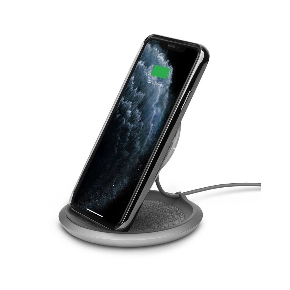 Hurtownia GSM - Bezprzewodowa ładowarka indukcyjna Moshi Lounge Q Wireless Charging Stand do iPhone i Android 15W (Nordic Gray) - MOSH089GRY - {ean13} - Hurt