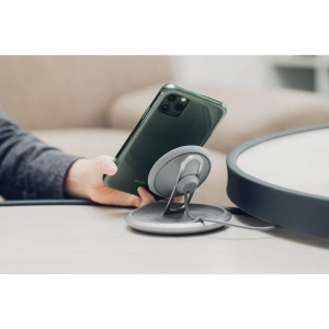 Bezprzewodowa ładowarka indukcyjna Moshi Lounge Q Wireless Charging Stand do iPhone i Android 15W (Nordic Gray)