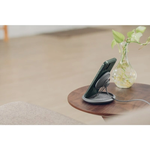 Bezprzewodowa ładowarka indukcyjna Moshi Lounge Q Wireless Charging Stand do iPhone i Android 15W (Nordic Gray)