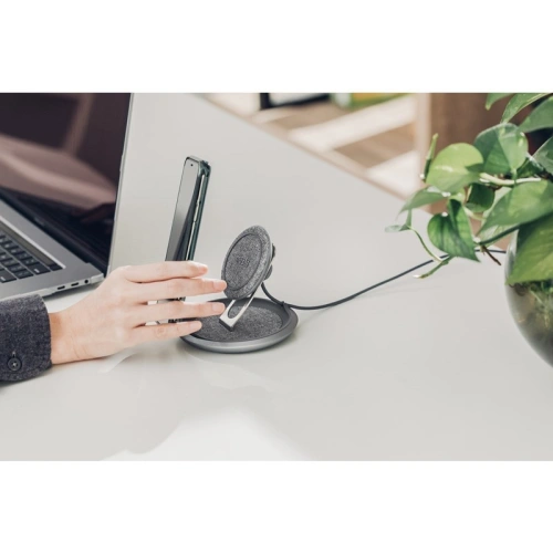 Bezprzewodowa ładowarka indukcyjna Moshi Lounge Q Wireless Charging Stand do iPhone i Android 15W (Nordic Gray)