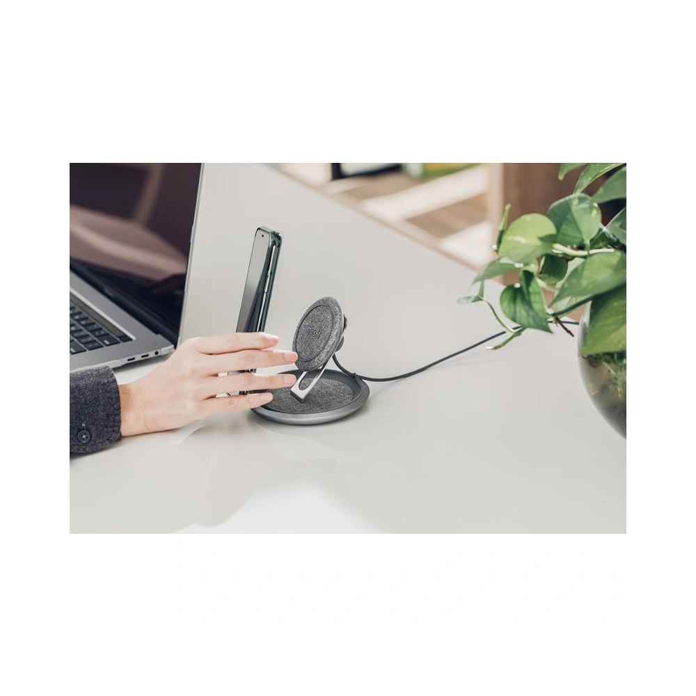 Wholesale Moshi Lounge Q Wireless Charging Stand, Fast-charging with Adjustable-height for iPhone & Android (Nordic Gray) - MOSH089GRY - {ean13} - Hurt