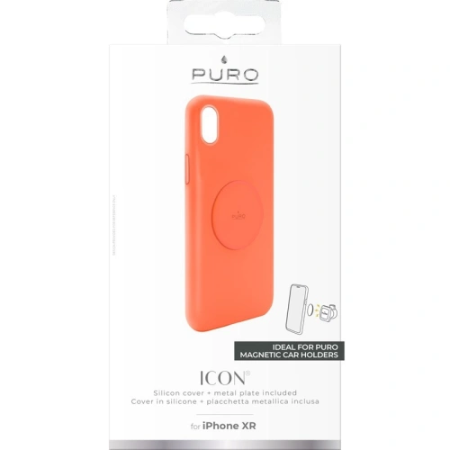 Etui magnetyczne PURO ICON+ Cover Apple iPhone XR (fluo pomarańczowy)