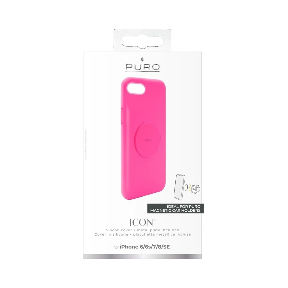 Hurtownia GSM - Etui magnetyczne PURO ICON+ Cover Apple iPhone SE 2022/SE 2020/8/7/6s/6 (fluo fuksja) - PUR306FCS - {ean13} - Hurt