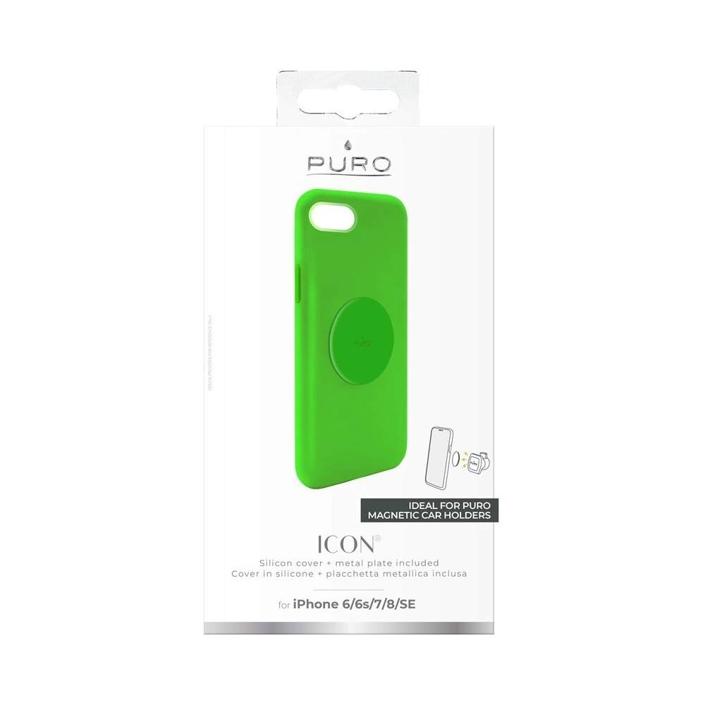 Hurtownia GSM - Magnetische Etui PURO ICON+ Cover Apple iPhone SE 2022/SE 2020/8/7/6s/6 (fluo grün) - PUR307GRN - {ean13} - Hurt