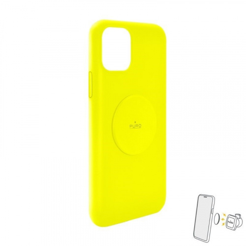 Puro Distributor - 8033830291104 - PUR313YEL - PURO ICON+ Cover Apple iPhone 11 (fluo yellow) - B2B homescreen
