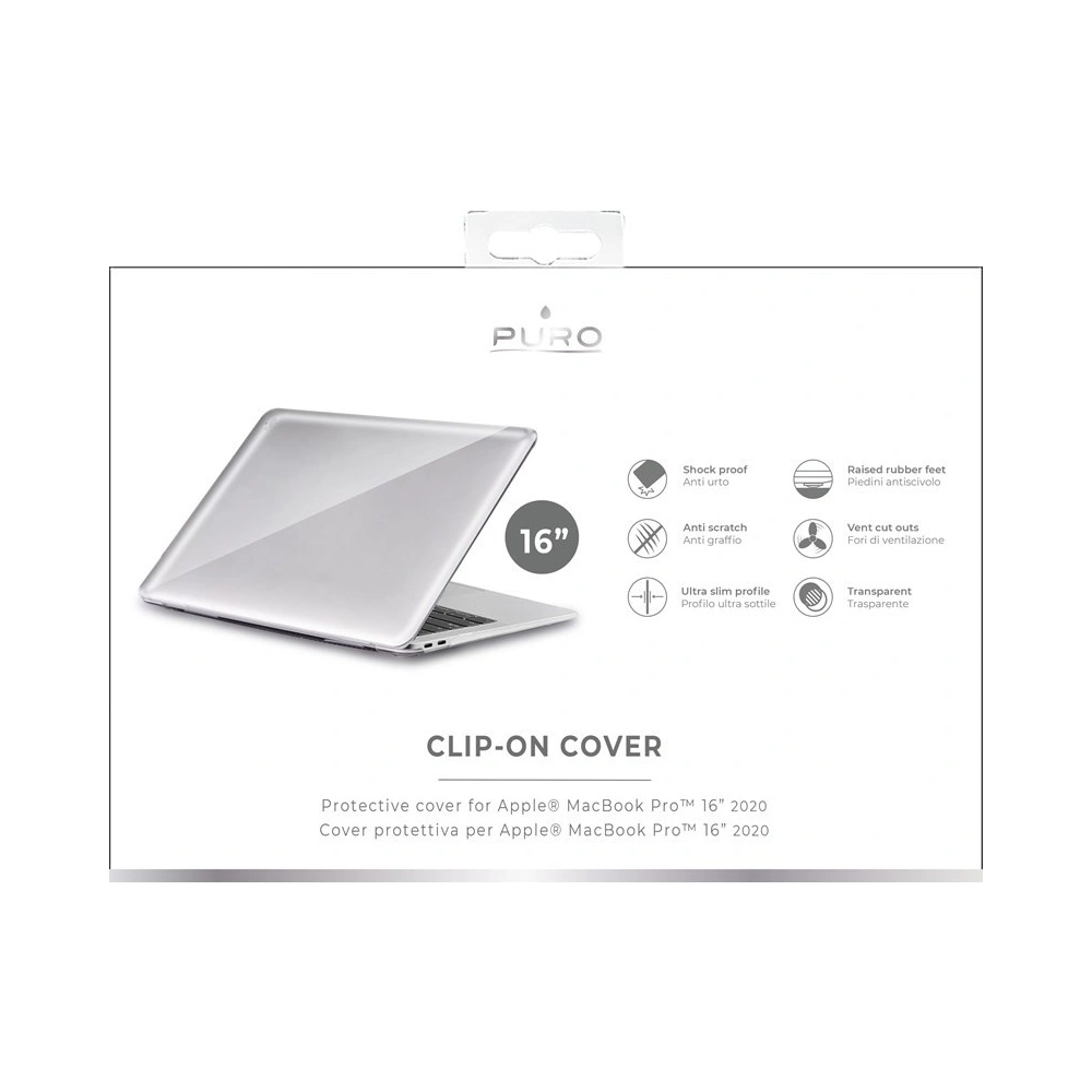Hurtownia GSM - Obal PURO Clip On Apple Macbook Pro 16” (průhledný) - PUR314CL - {ean13} - Hurt