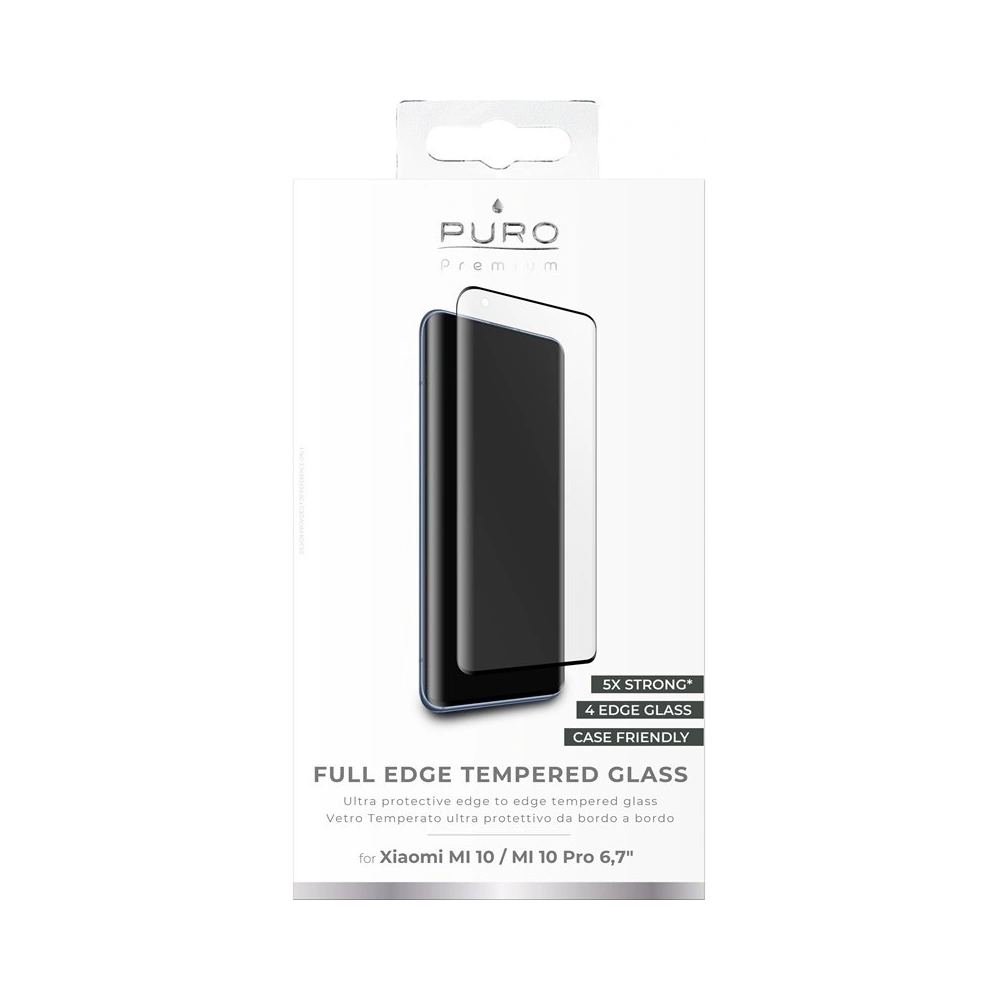 Hurtownia GSM - Sklo tvrzené PURO Premium Full Edge Tempered Glass Xiaomi MI 10/Pro (černý rámeček) - PUR316BLK - {ean13} - Hurt