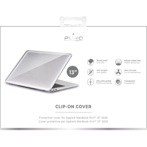 Obudowa PURO Clip On Apple Macbook Pro 13 (2020) (przezroczysty)