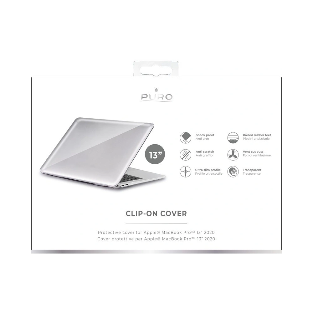 Hurtownia GSM - Obudowa PURO Clip On Apple Macbook Pro 13 (2020) (przezroczysty) - PUR317CL - {ean13} - Hurt