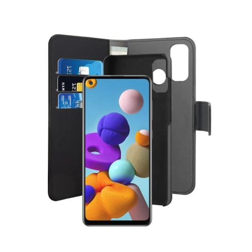 Etui PURO Wallet Detachable 2w1 Samsung Galaxy A21s (czarny)