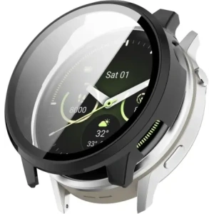 Etui ze szkłem do zegarka Bizon Case+Glass Watch do Garmin Venu 4 41mm czarne