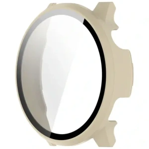 Etui ze szkłem do zegarka Bizon Case+Glass Watch do Garmin Venu 4 41mm beżowe