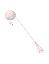 Hurtownia GSM - Skládací USB kabel 3w1 Baseus Let's go Little Reunion, Lightning / USB-C / micro USB, 3A, 0,85m (bílá-růžová) - BSU1587WHTPNK - {ean13} - Hurt
