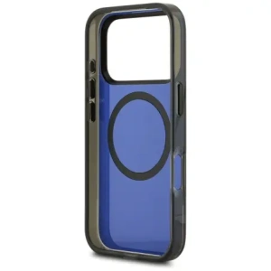 Etui BMW M IML Metal Buttons & Logo MagSafe do Apple iPhone 17 Pro czarno-niebieski