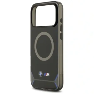 Etui BMW M IML Metal Buttons & Logo MagSafe do Apple iPhone 17 Pro Max czarno-niebieski