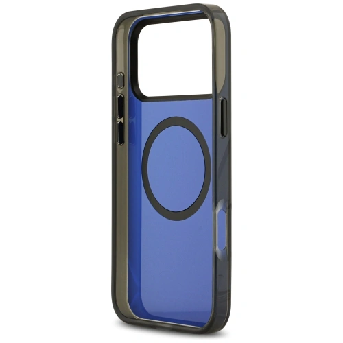 Etui BMW M IML Metal Buttons & Logo MagSafe do Apple iPhone 17 Pro Max czarno-niebieski