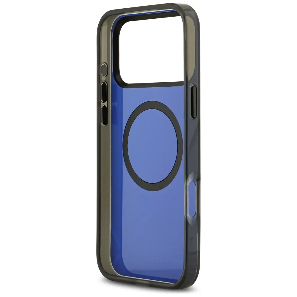 Etui BMW M IML Metal Buttons & Logo MagSafe do Apple iPhone 17 Pro Max czarno-niebieski