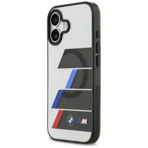 Etui BMW M IML Metal Buttons Tricolor Lines MagSafe do Apple iPhone 17 antracyt