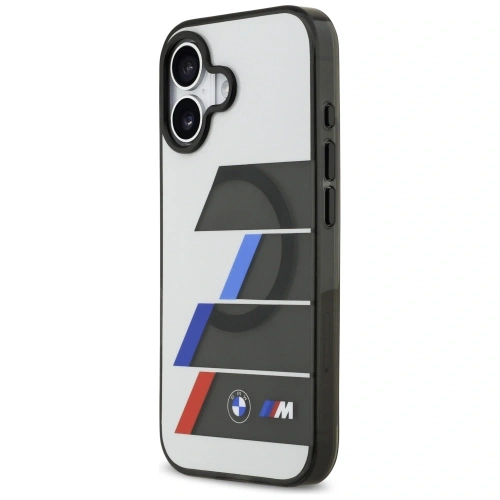 Etui BMW M IML Metal Buttons Tricolor Lines MagSafe do Apple iPhone 17 antracyt