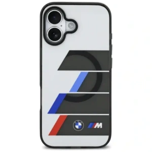 Etui BMW M IML Metal Buttons Tricolor Lines MagSafe do Apple iPhone 17 antracyt