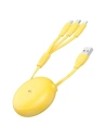Wholesale Baseus Let's go Little Reunion One-Way Stretchable Data Cable USB For Lightning / USB-C / micro USB 3A 0.85m (yellow+gray) - BSU1588YELGRY - {ean13} - Hurt