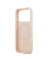 Etui Guess Grained Flowers Classic Logo MagSafe do Apple iPhone 17 Pro różowy