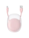 Skládací kabel USB-C Baseus Let's go Little Reunion, 2A, 1m (bílá-růžová)