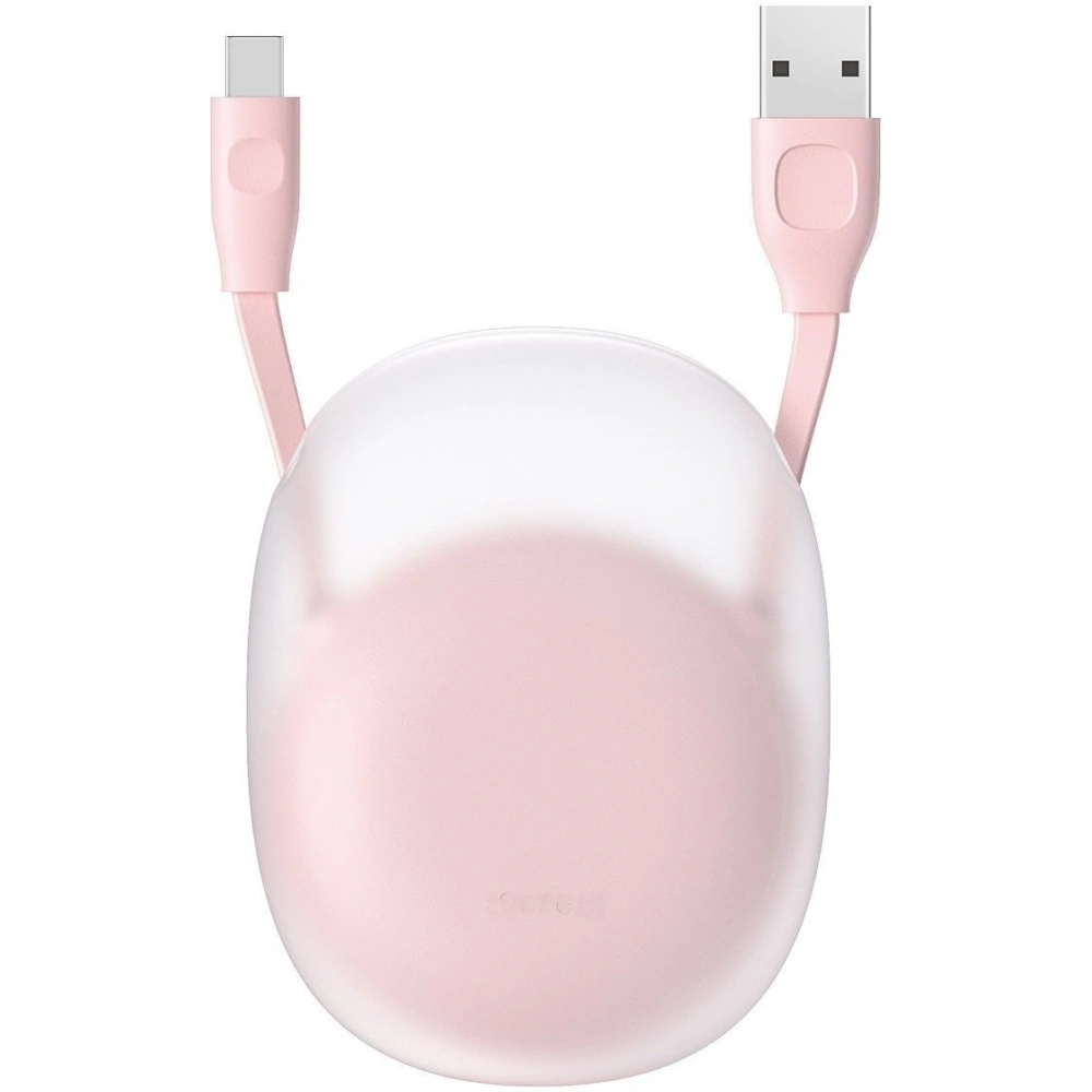 Wholesale Baseus Let's go Little Reunion One-Way Stretchable Data Cable USB For USB-C, 2A, 1m (white+pink) - BSU1589WHTPNK - {ean13} - Hurt
