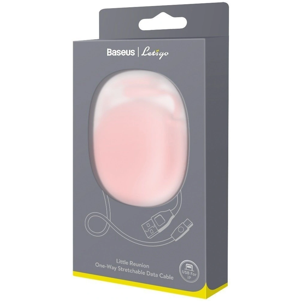 Wholesale Baseus Let's go Little Reunion One-Way Stretchable Data Cable USB For USB-C, 2A, 1m (white+pink) - BSU1589WHTPNK - {ean13} - Hurt