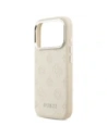Etui Guess Peony Hot Stamp Script MagSafe do Apple iPhone 17 Pro beżowy