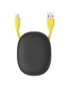 Zavinutý kabel USB-C Baseus Let's go Little Reunion, 2A, 1m (žluto-šedý)