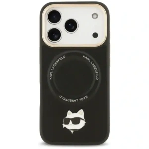 Etui Karl Lagerfeld Big Strap Choupette Metal Logo MagSafe do Apple iPhone 17 Pro Max czarny