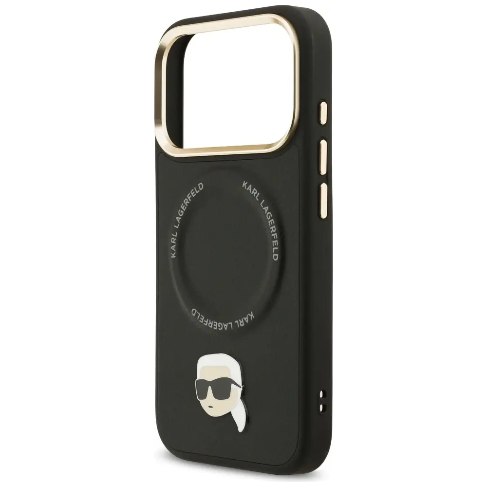 Etui Karl Lagerfeld Big Strap Karl Metal Logo MagSafe do Apple iPhone 17 Pro Max czarny