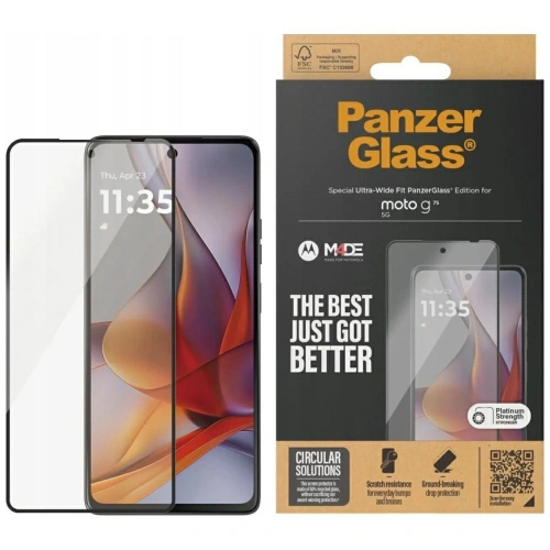 Szkło hartowane PanzerGlass do Motorola Moto G75 5G Screen Protection Ultra-Wide Fit