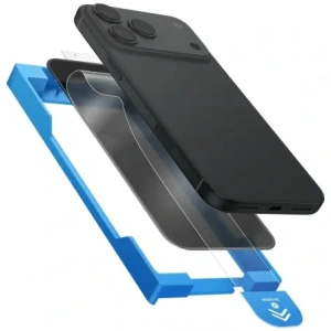 Szkło hartowane UNIQ Optix Exofit Privacy do Apple iPhone 17 Pro Max prywatyzujące z aplikatorem