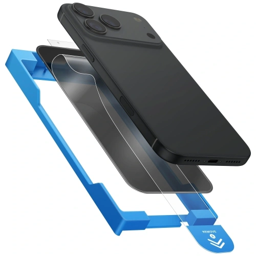 Szkło hartowane UNIQ Optix Exofit Privacy do Apple iPhone 17 Pro Max prywatyzujące z aplikatorem