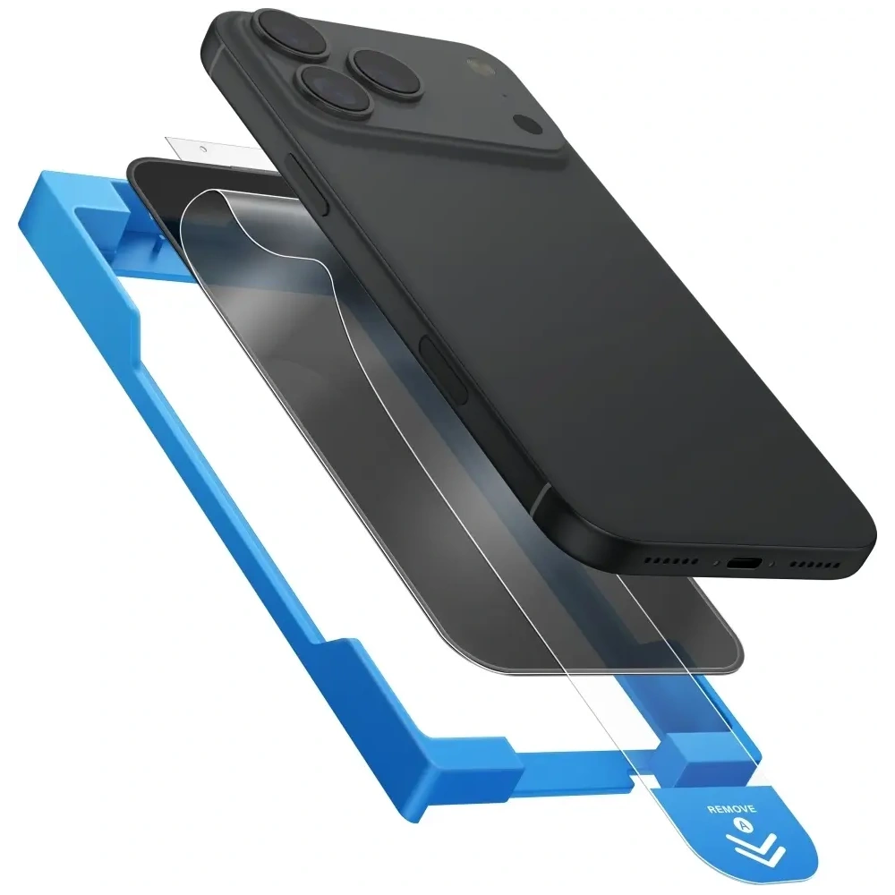 Szkło hartowane UNIQ Optix Exofit Privacy do Apple iPhone 17 Pro Max prywatyzujące z aplikatorem