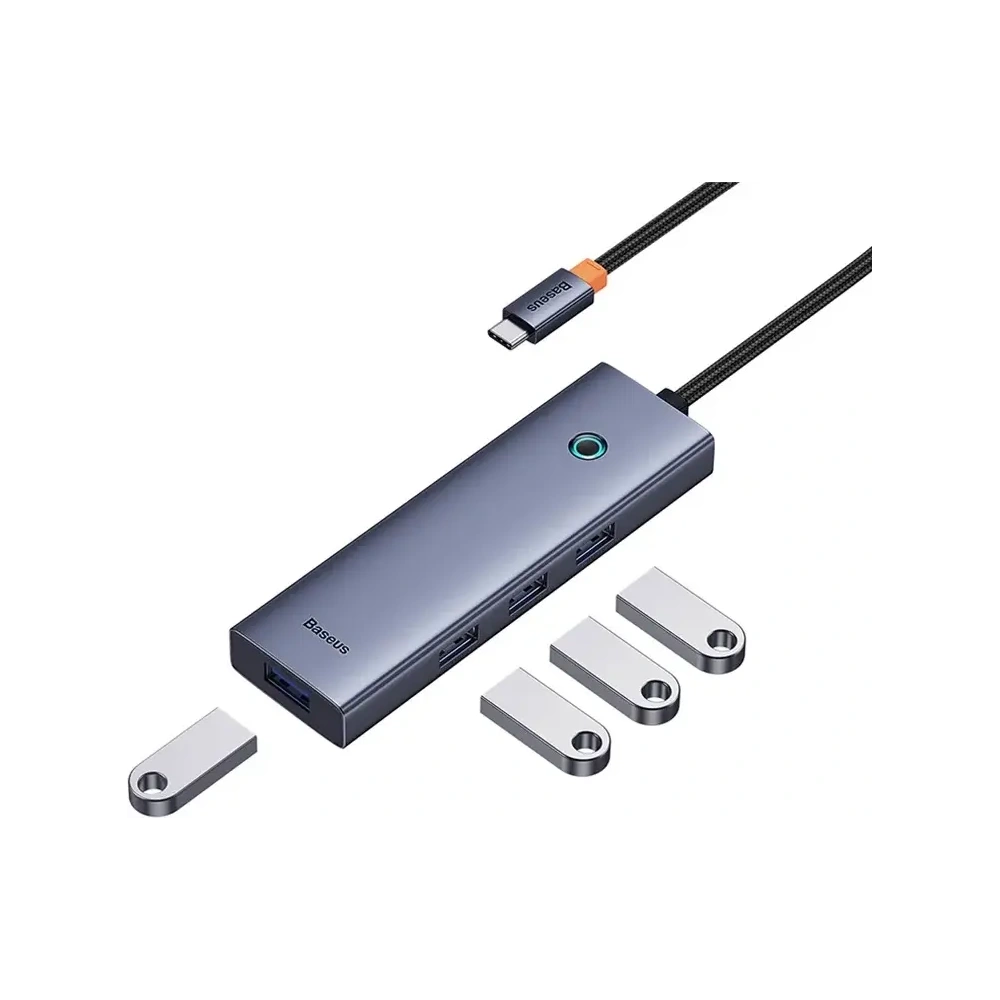 Hub 4w1 Baseus UltraJoy USB-C / 4xUSB-A 3.0 (szary)