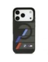 Etui BMW M IML Metal Buttons Tricolor Lines MagSafe do Apple iPhone 17 Pro czarny