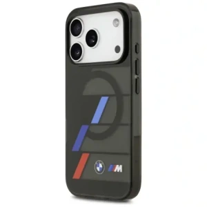Etui BMW M IML Metal Buttons Tricolor Lines MagSafe do Apple iPhone 17 Pro Max czarny