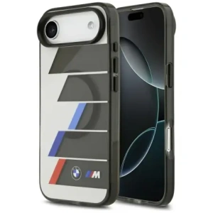 Etui BMW M IML Metal Buttons Tricolor Lines MagSafe do Apple iPhone Air antracyt