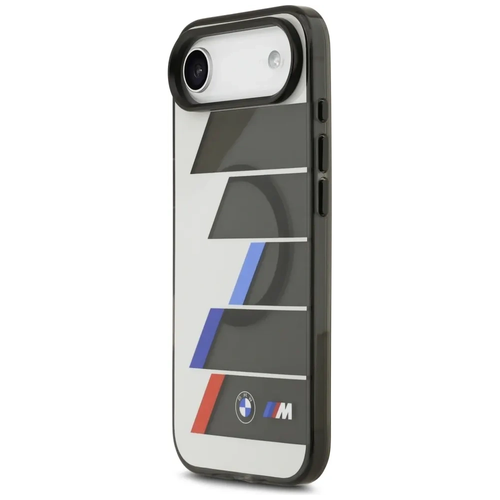 Etui BMW M IML Metal Buttons Tricolor Lines MagSafe do Apple iPhone Air antracyt