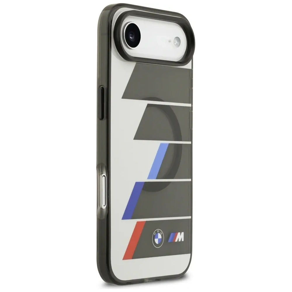 Etui BMW M IML Metal Buttons Tricolor Lines MagSafe do Apple iPhone Air antracyt