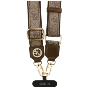 Uniwersalna smycz Guess Universal CBDY 4G Tether Patch Strass Metal Logo brązowy
