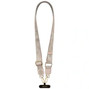 Uniwersalna smycz Guess Universal CBDY 4G Tether Patch Strass Metal Logo różowy