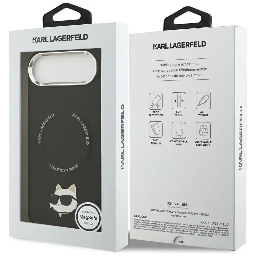 Etui Karl Lagerfeld Choupette Pin MagSafe do Apple iPhone Air czarny